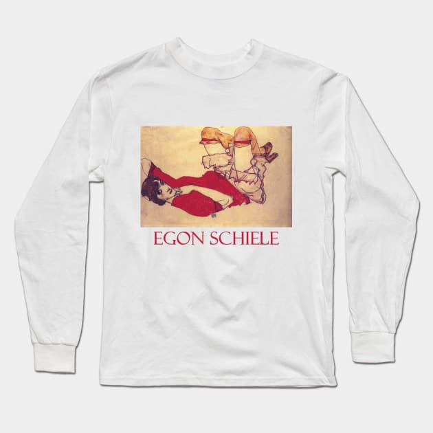 Wally with a Red Blouse by Egon Schiele Long Sleeve T-Shirt by Naves